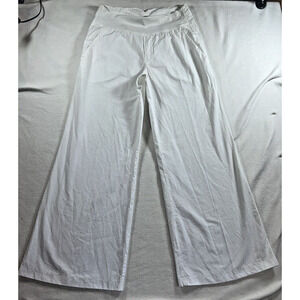 EUROPEAN CULTURE "Forever Italy" wide leg high waisted stretchy white sz. S pant